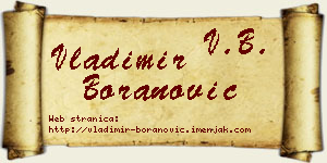 Vladimir Boranović vizit kartica
